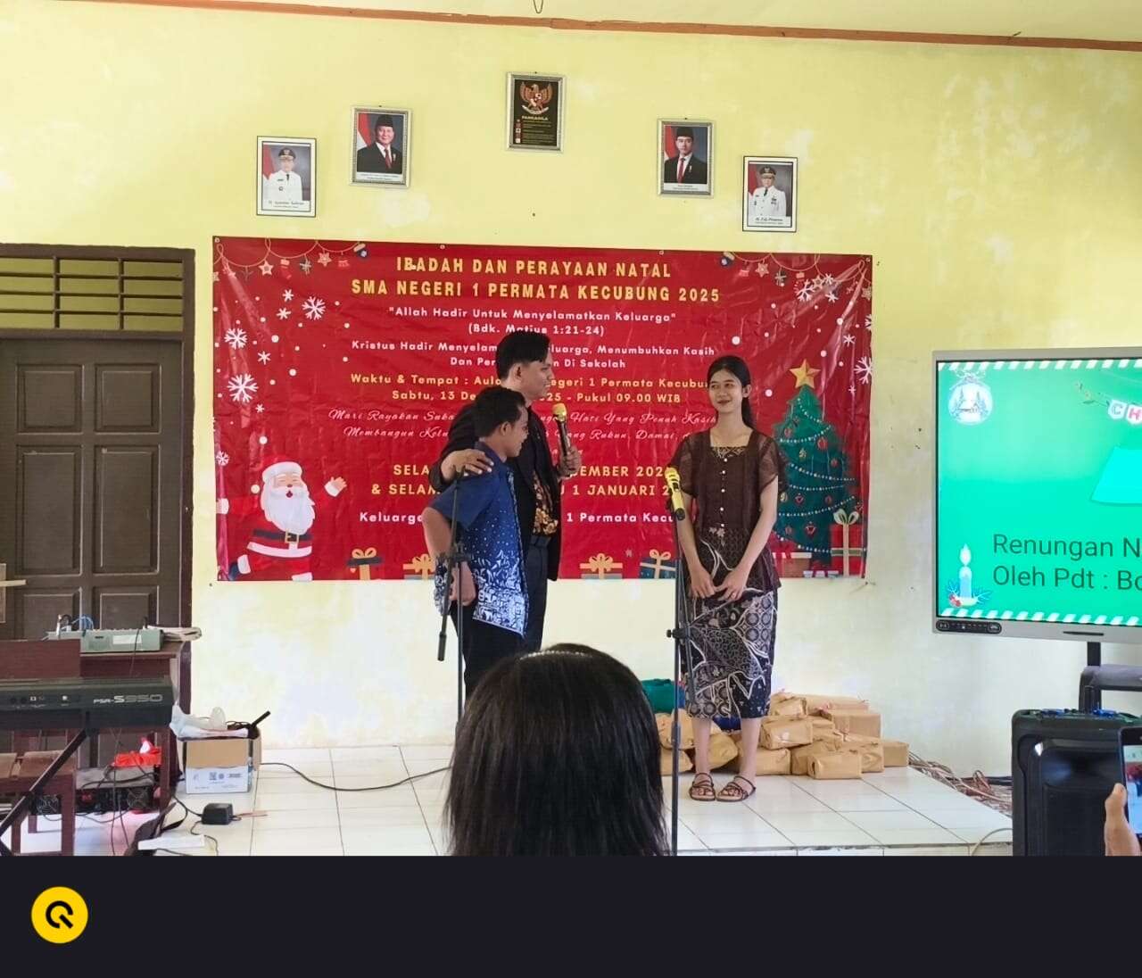 Ibadah dan Perayaaan Natal SMAN 1 Permata Kecubung tahun 2025